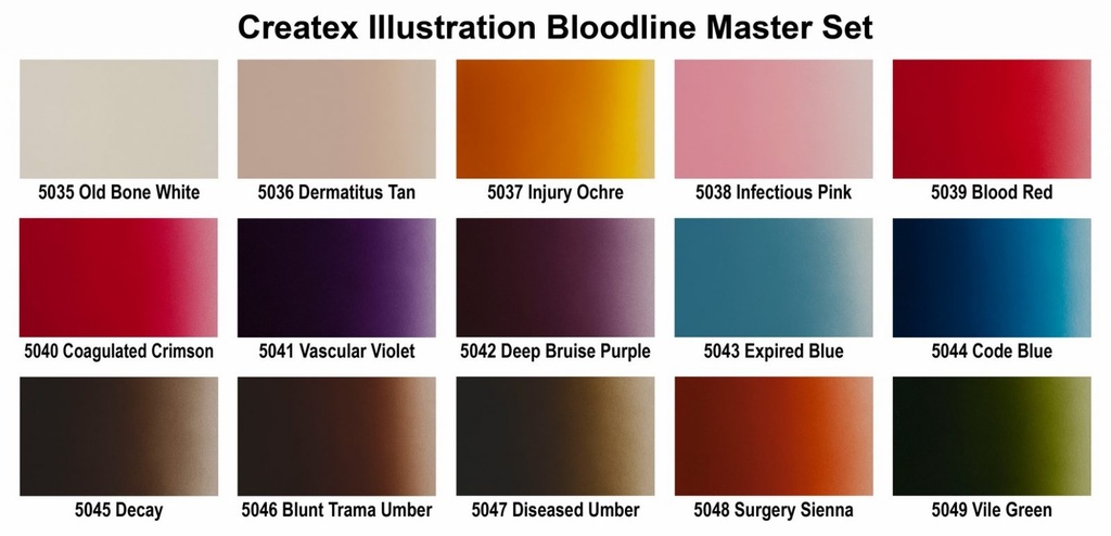 Createx Illustration 5083-00 Bloodline Master Set 17 x 60 ml