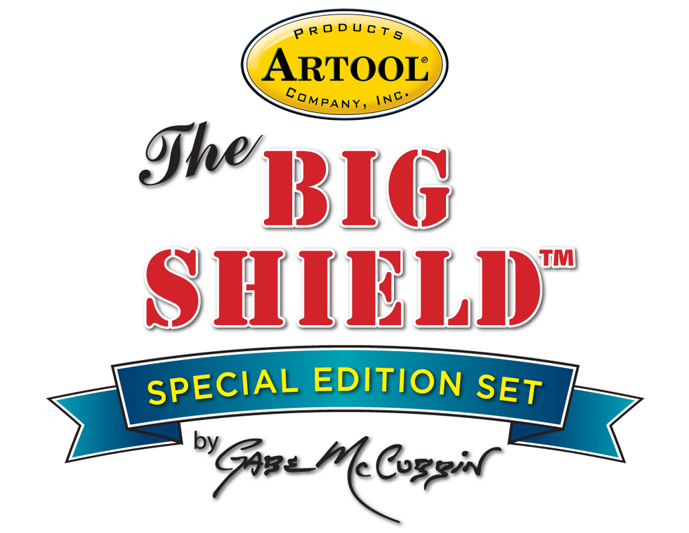 ARTOOL FH 7 BLM The Big Shield Special Edition Set Freehand Airbrush Template by Gabe McCubbin