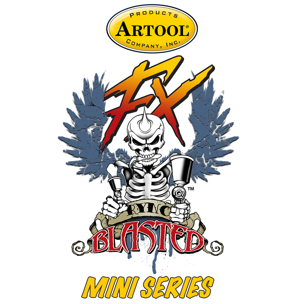 *ARTOOL FH BLTFX 7 MS Blasted FX Mini Series Set (4 Stk.) Freihand Airbrush Schablonen von Ryan "Ryno" Templeton