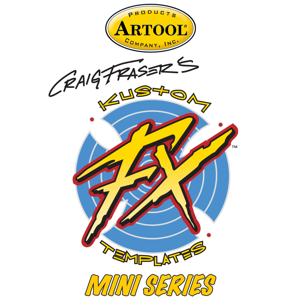 ARTOOL FH KFX 7 MS Kustom FX Mini Series (6 Stk.) Freihand Airbrush Schablonen von Craig Fraser