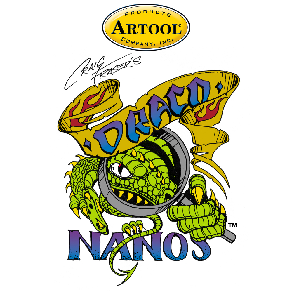 ARTOOL FH NS 2 Draco Nano (4 Stk.) Freihand Airbrush Schablonen von Craig Fraser