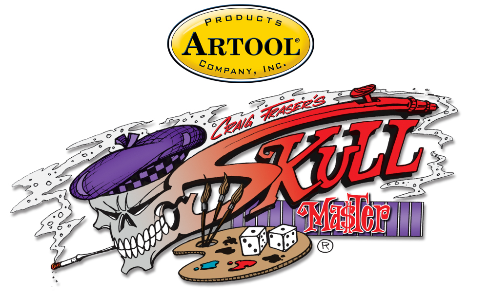 ARTOOL FH SK 2 SP Skullmaster The Frontal Freihand Airbrush Schablone von Craig Fraser