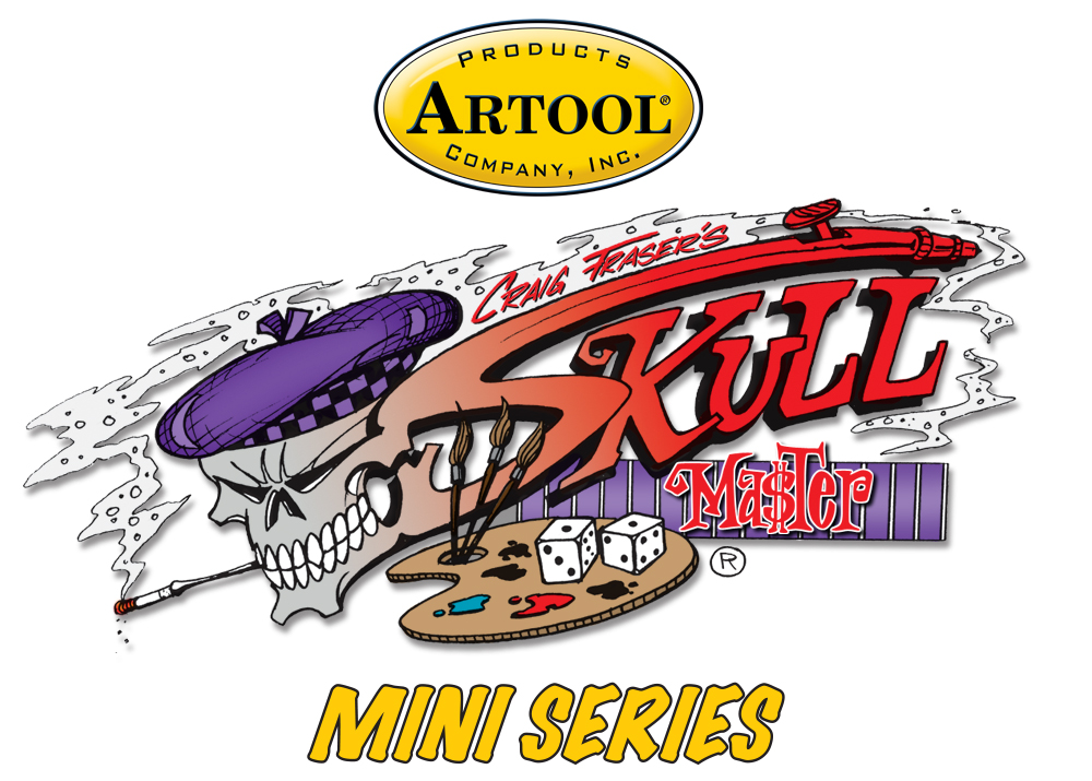 ARTOOL FH SK 4 MS  Skullmaster Mini Series Set (3 Stk.) Freihand Airbrush Schablonen von Craig Fraser