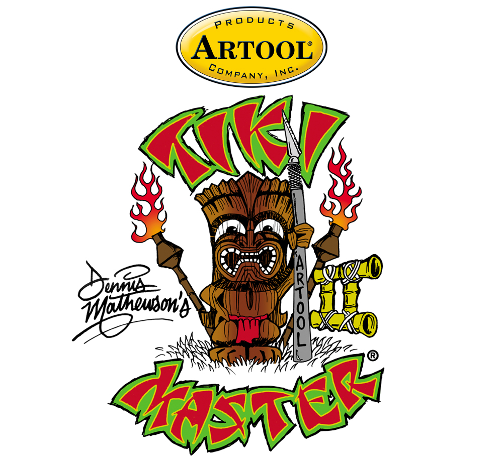 ARTOOL FH TM 10 Tiki Master Tribal Tiki Freihand Airbrush Schablone von Dennis Mathewson