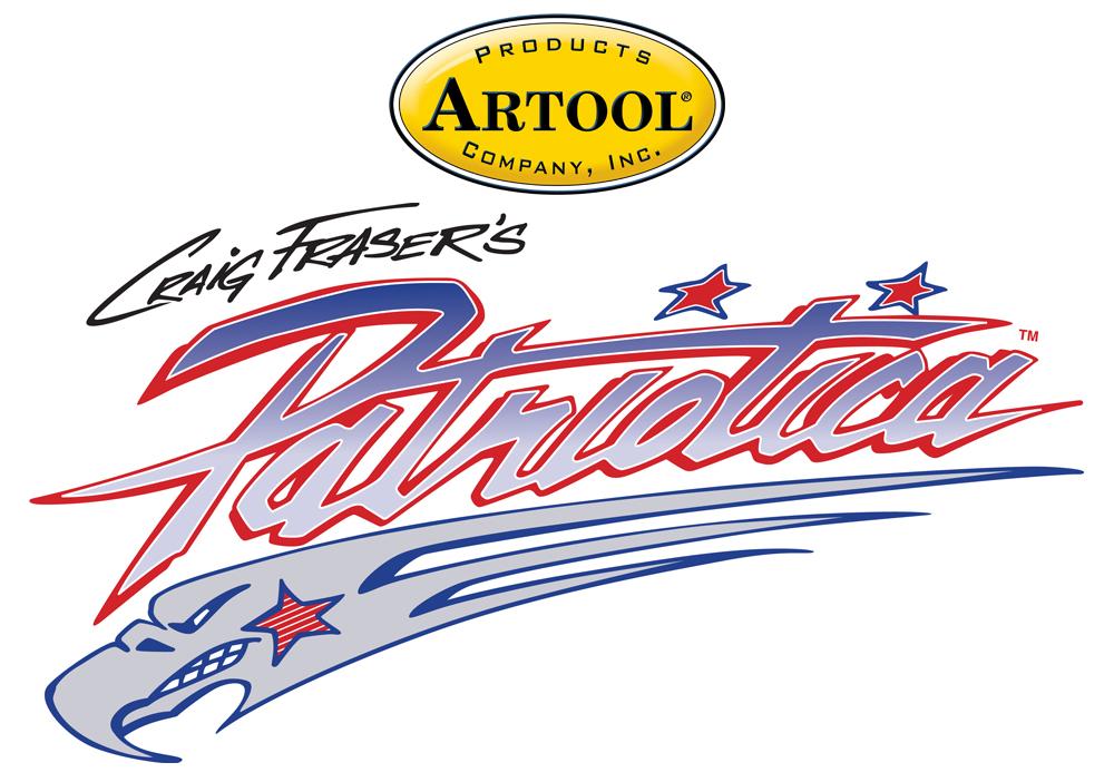 ARTOOL PTR 1 SP Patriotica Red Freihand Airbrush Schablone von Craig Fraser