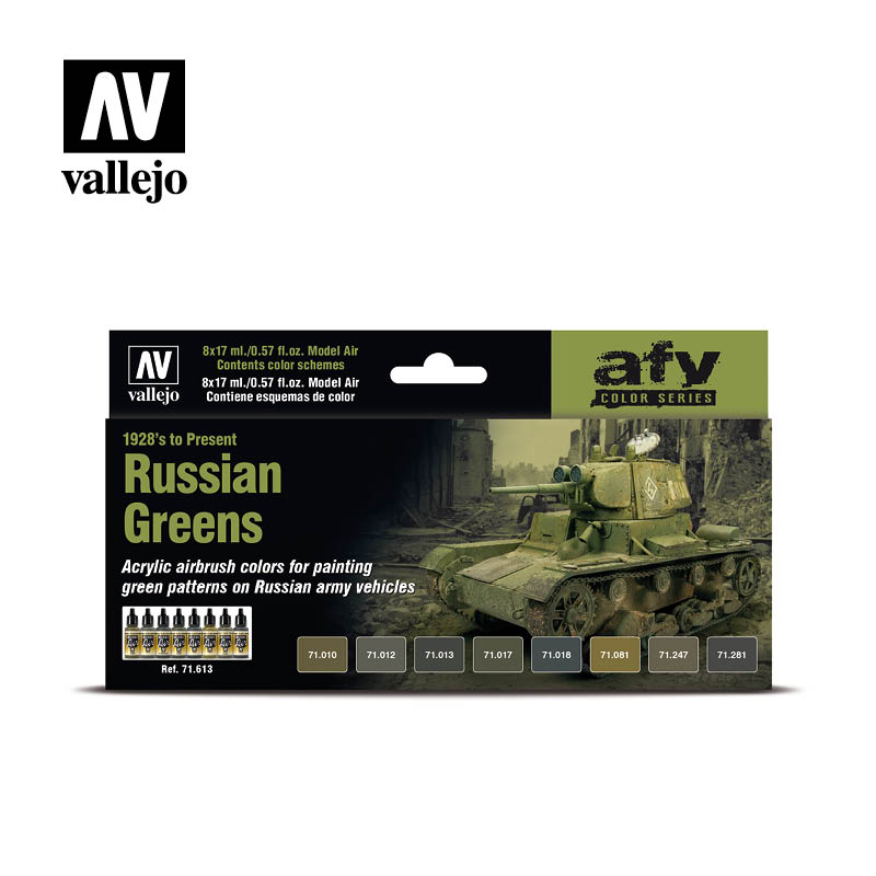 71613 AFV Color Series Russian Greens 1928´s to present 8 x 17 ml