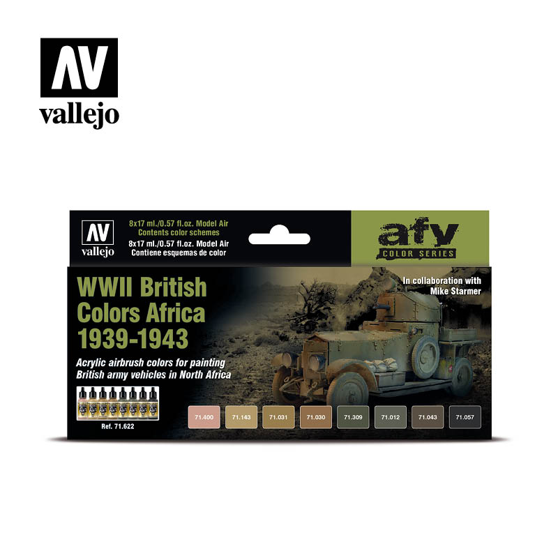 AFV Color Series WWII Britisch Colours Africa 1939-1943 8 x 17 ml