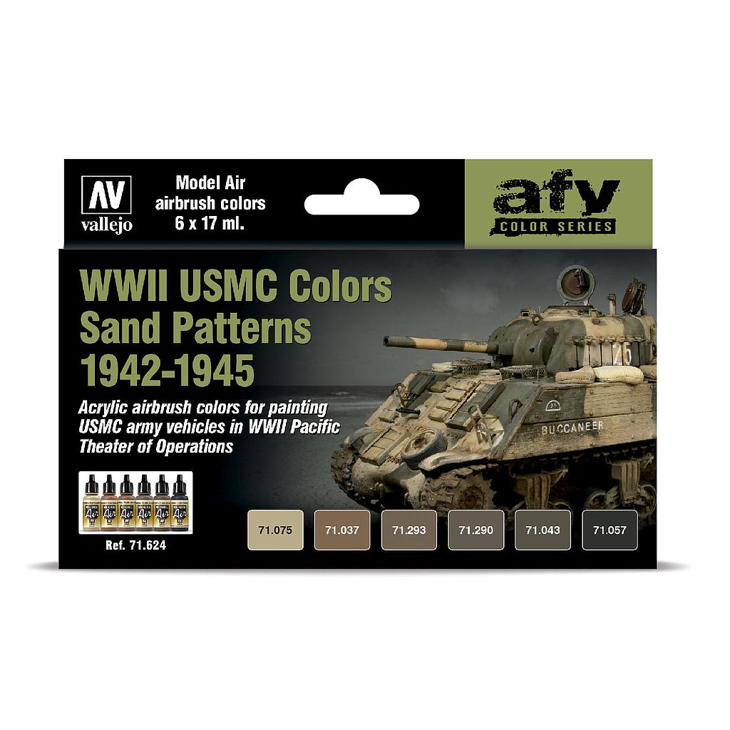 AFV Color Series WWII USMC Colors Sand Patterns 1942-1945 6 x 17 ml