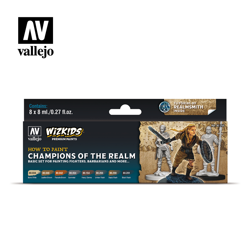 WizKids Premium Paints Champions of the Realm 8 x 8 ml