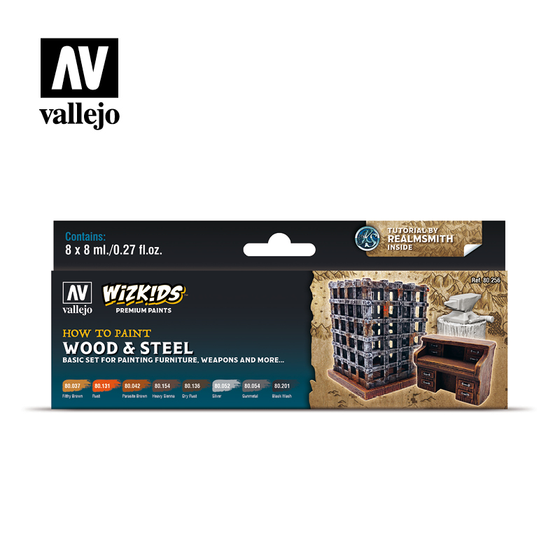 WizKids Premium Paints Wood & Steel 8 x 8 ml