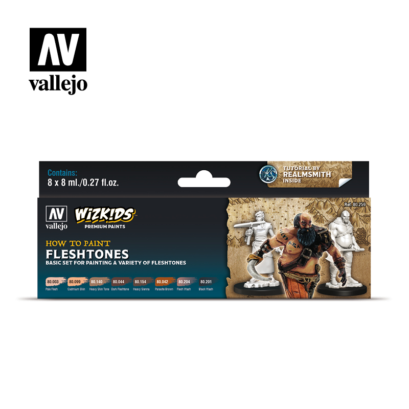 WizKids Premium Paints Fleshtones 8 x 8 ml