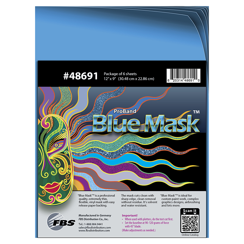 Blue Mask 30,48 cm x 22,86 cm (6 Sheets)