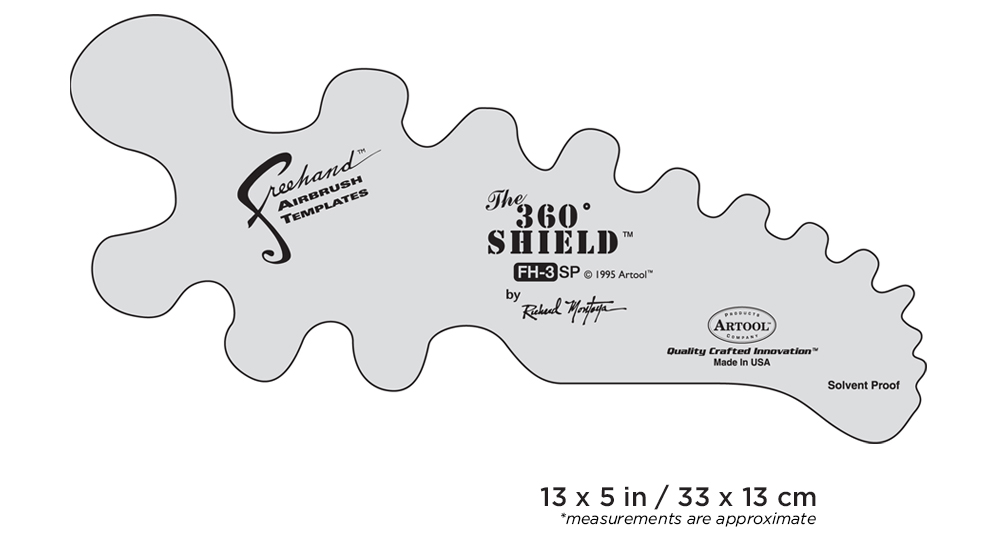 ARTOOL FH 3 SP The 360° Shield Freehand Airbrush Template by Richard Montoya (200302)