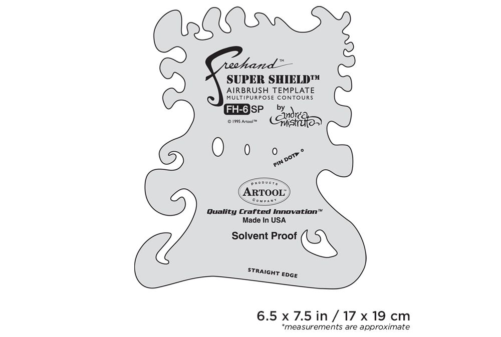 ARTOOL FH 6 SP Super Shield Freehand Airbrush Template by Andrea Mistretta (200305)