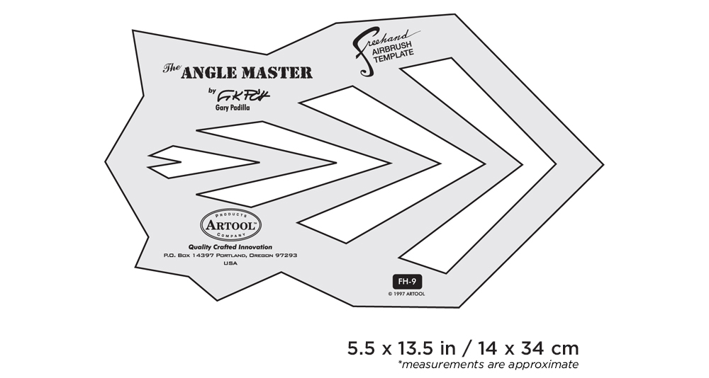 ARTOOL FH 9 SP The Angle Master Freehand Airbrush Template by Gary Padilla (200309)