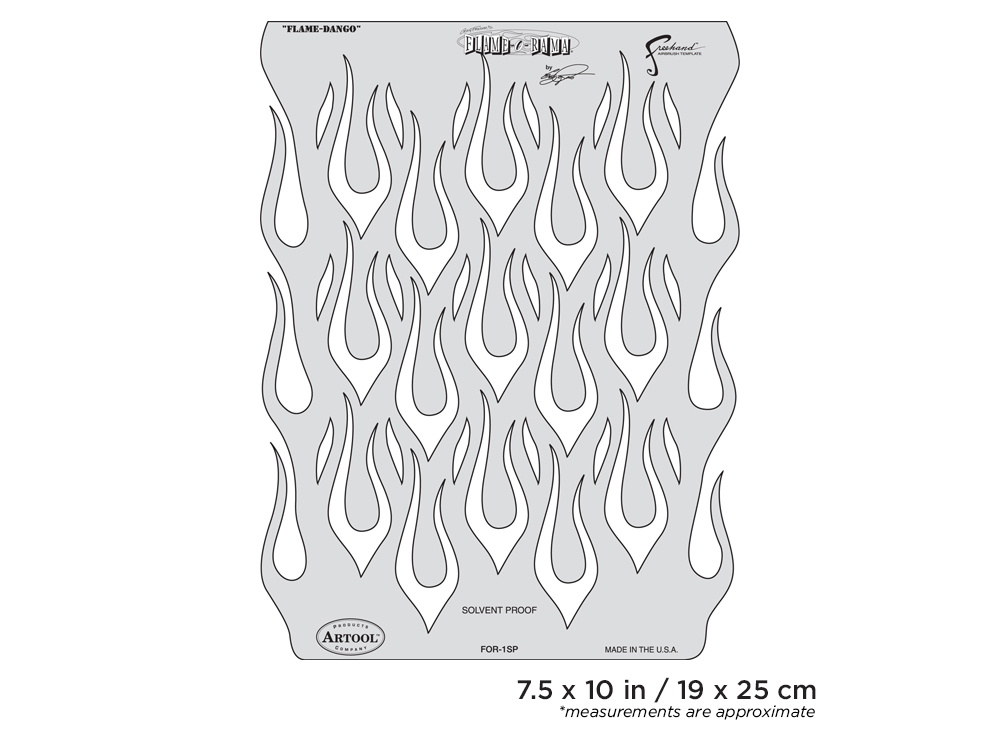 ARTOOL FOR 1 SP Freehand Airbrush Template Flame-o-rama Flame-Dango by Craig Fraser (200321)