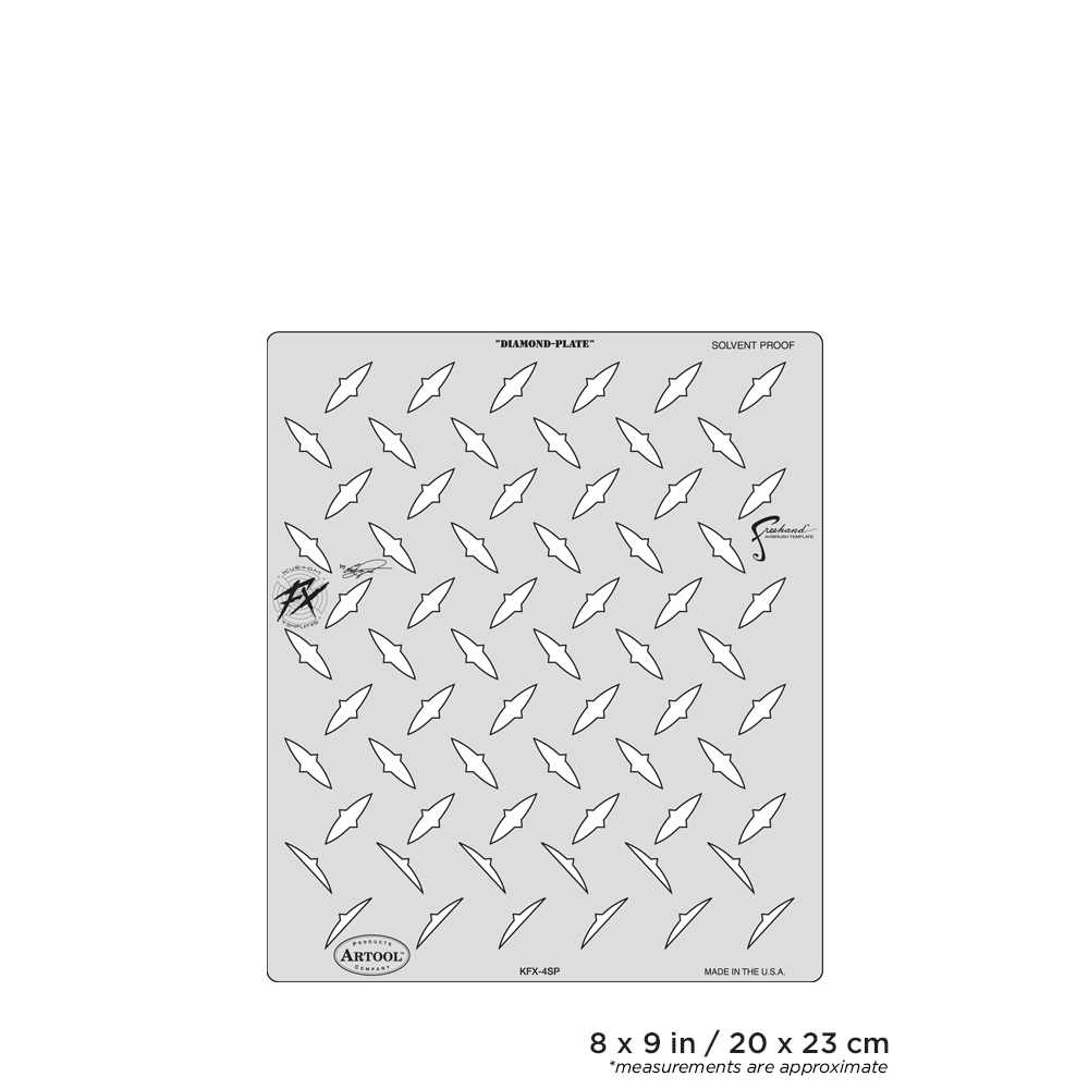 ARTOOL KFX 4 SP Kustom FX Diamond-Plate Freehand Airbrush Template by Craig Fraser (200344)