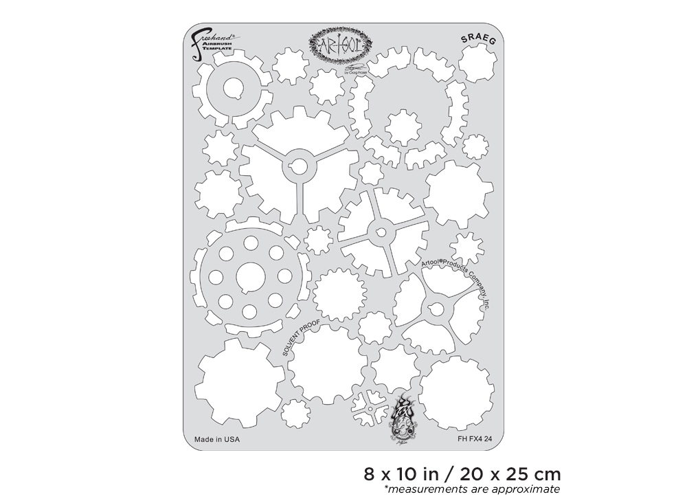 ARTOOL FH FX4 24 FX4 Sraeg Freehand Airbrush Template by Craig Fraser (200459)