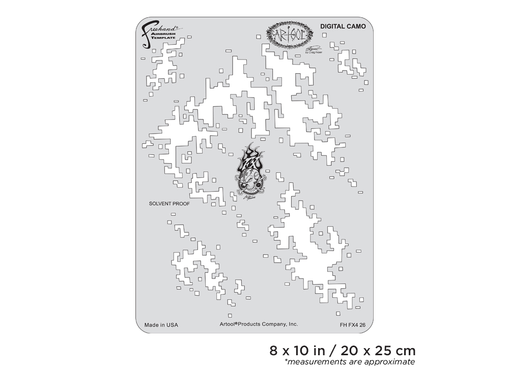 ARTOOL FH FX4 26 FX4 Digital Camo Freehand Airbrush Template by Craig Fraser (200461)