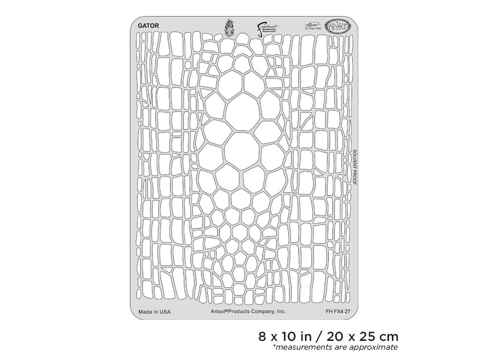 ARTOOL FH FX4 27 FX4 Gator Freehand Airbrush Template by Craig Fraser (200462)