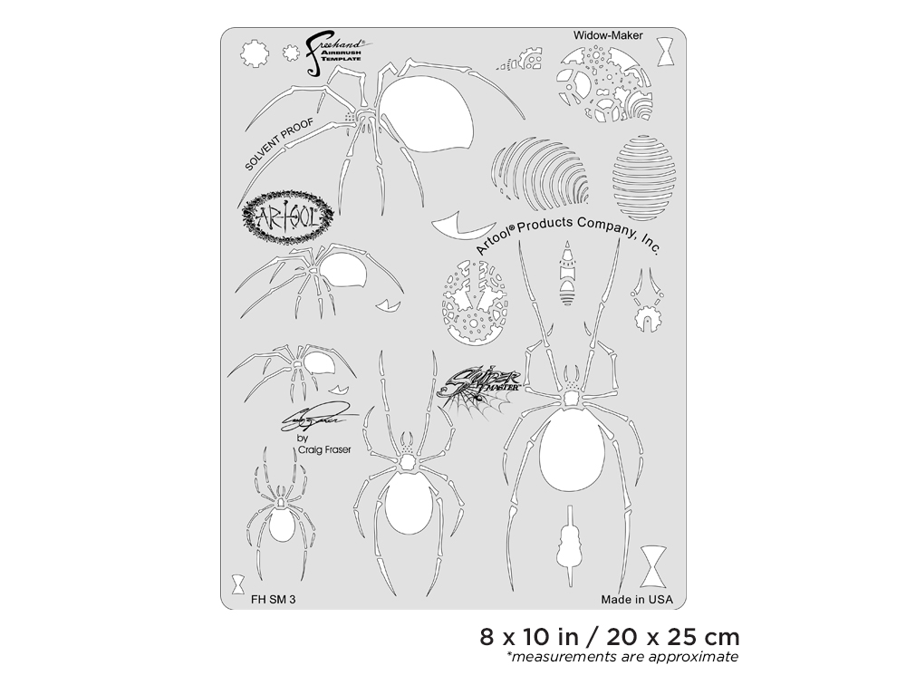 ARTOOL FH SM 3 Spider Master Widow-Maker Freehand Airbrush Template by Craig Fraser (200487)