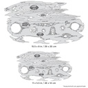 ARTOOL FH WGFX 1 Wood Grain FX (2 pcs.) Freehand Airbrush Template Set by Dennis Mathewson (200495)