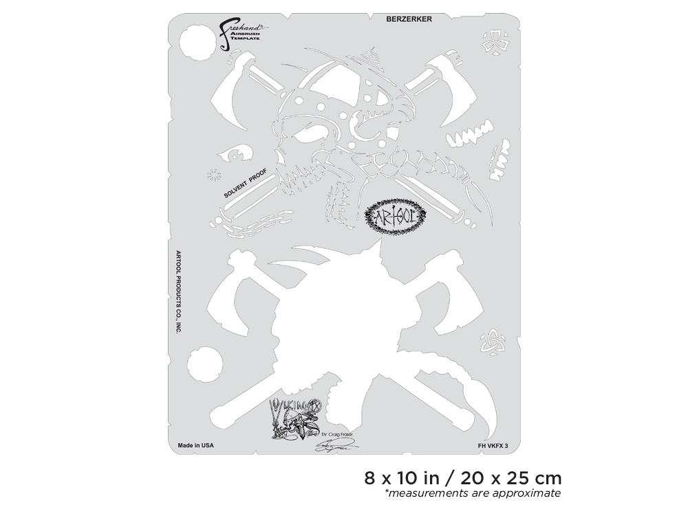 ARTOOL FH VKFX 3 Viking FX Berzerker Freihand Airbrush Schablone von Craig Fraser (200500)