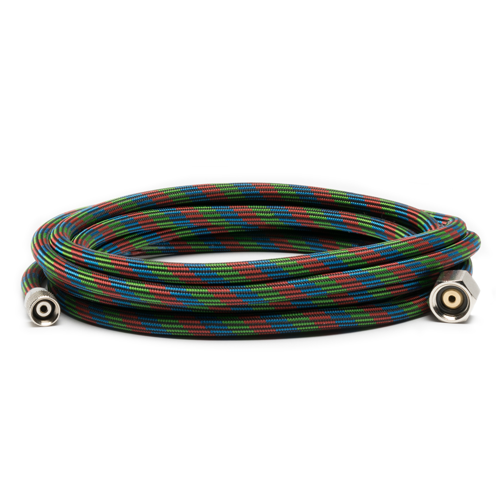 BT 010 Braided Air Hose with 1/4″ fem. thread and 1/8″ fem. thread, 3.05 m (200650)