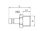 Stecknippel NW 2.7 mit 1/8″ Außengewinde