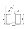 Doppelnippel 2 x 1/4″ Außengewinde