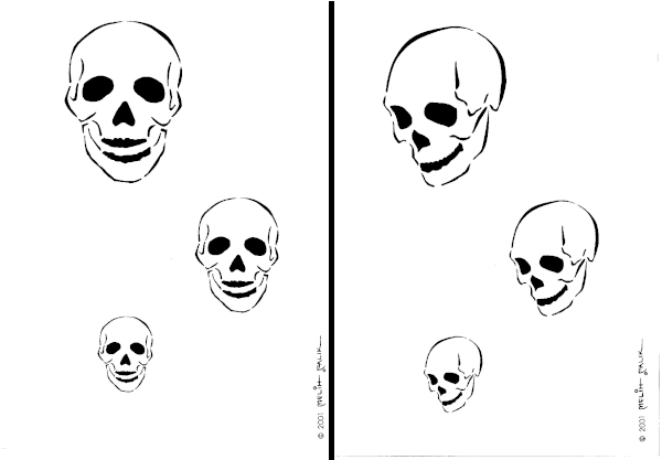 *CREATEX Stencil Set "Skulls" (Contains 262526 & 262527 each 1)