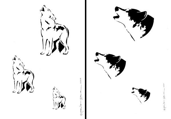 *CREATEX Stencil Set "Coyote" (Contains 262528 & 262529 each 1)