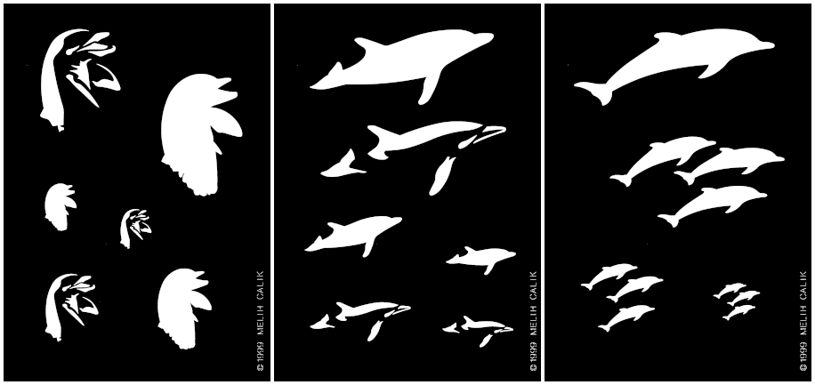 *CREATEX Stencil Set "Dolphins" 3 pcs. (Contains 262533-262535 each 1)