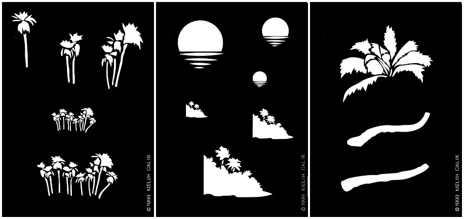 CREATEX Schablonen-Set "Traumlandschaft" 3 Stk. (Beinhaltet 262536-262538 jeweils 1 Stk.)