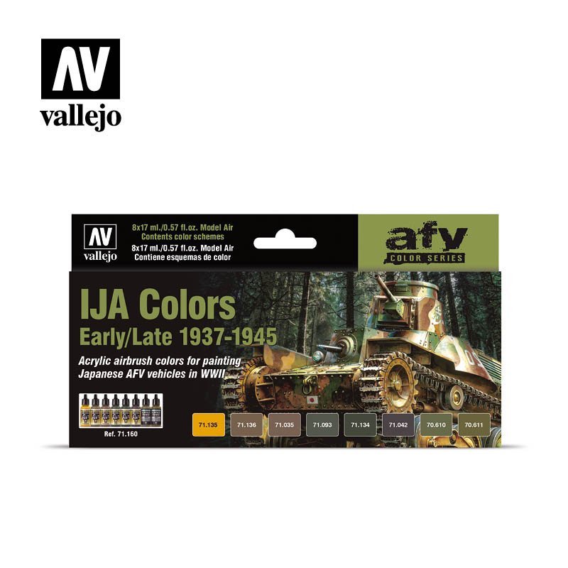 71160 AFV Color Series IJA Colors Early/Late 1939-1945 8 x 17 ml (100418)