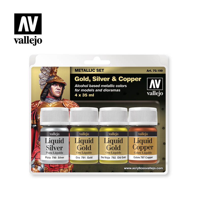 (DG in LQ / UN 1263) Gold, Silver & Copper 4 x 35 ml