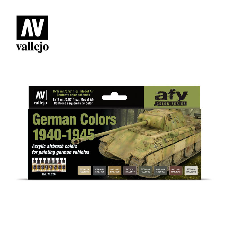 71206 AFV Color Series German Colors 1940-1945 8 x 17 ml