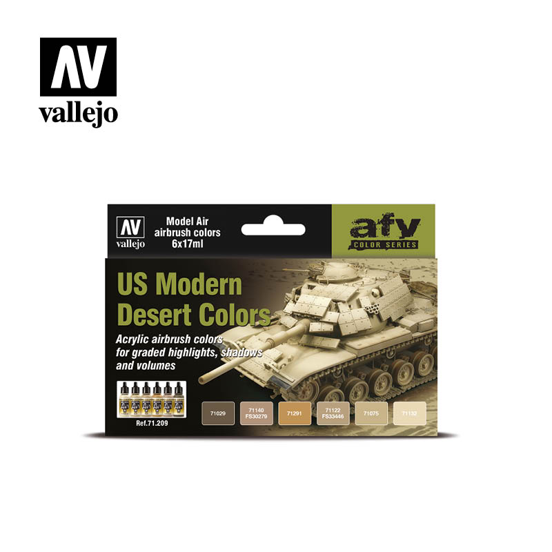 71209 AFV Color Series US Modern Desert Colors 6 x 17 ml