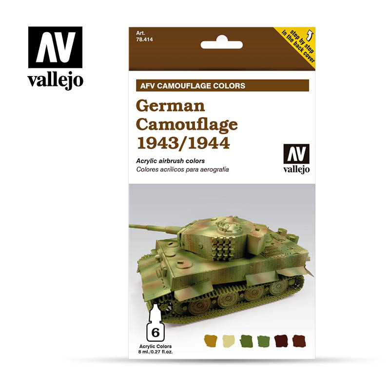 AFV Camouflage Colors German Camouflage 1943/44 6 x 8 ml