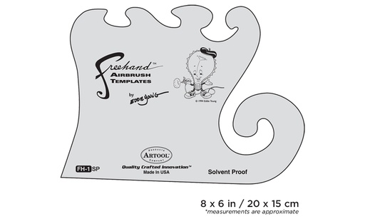 [IW-FH1SP] ARTOOL FH 1 SP Freehand Airbrush Template by Eddie Young (200300)