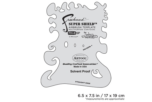 [IW-FH6SP] ARTOOL FH 6 SP Super Shield Freehand Airbrush Template by Andrea Mistretta (200305)