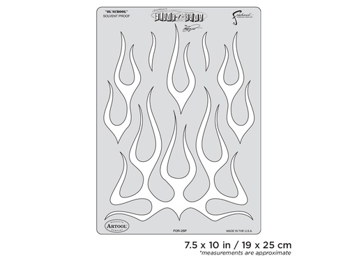 [IW-FOR2SP] ARTOOL FOR 2 SP Freehand Airbrush Template Flame-o-rama Ol' School by Craig Fraser (200322)