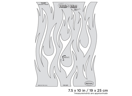 [IW-FOR3SP] ARTOOL FOR 3 SP Freehand Airbrush Template Flame-o-rama Slash by Craig Fraser (200324)