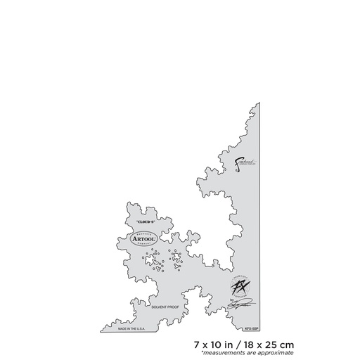 [IW-KFX5SP] ARTOOL KFX 5 SP Kustom FX Cloud-9 Freihand Airbrush Schablone von Craig Fraser (200345)