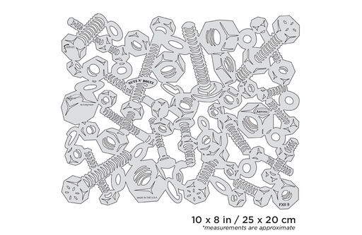 [IW-FXII9SP] ARTOOL FXII 9 SP FX II Nutz N' Boltz Freehand Airbrush Template by Craig Fraser (200349)