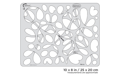 [IW-FXII13SP] ARTOOL FXII 13 SP FX II The Blob Freehand Airbrush Template by Craig Fraser (200353)