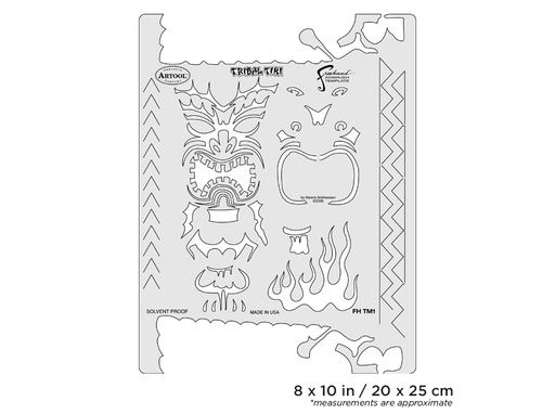 [IW-FHTM1] ARTOOL FH TM 1 Tiki Master II Tribal Tiki Freehand Airbrush Template by Dennis Mathewson (200378)