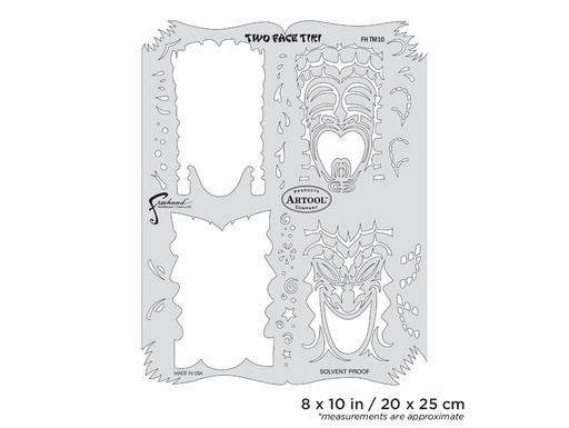 [IW-FHTM10] ARTOOL FH TM 10 Tiki Master Tribal Tiki Freehand Airbrush Template by Dennis Mathewson (200388)