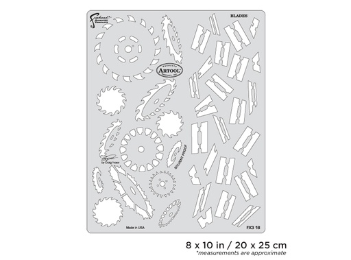 [IW-FX318SP] ARTOOL FX3 18 SP FX3 Blades Freehand Airbrush Template by Craig Fraser (200397)