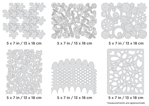 [IW-FHFXII14MS] ARTOOL FH FXII 14 MS FX II Mini Series (6 pcs.) Freehand Airbrush Templates by Craig Fraser (200408)